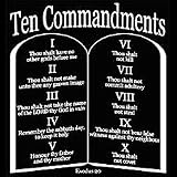 Ten Commandment-White Ink Adult Long Sleeve T-Shirt