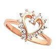 18K Rose Gold Diamond Heart Ring - 0.30 Ct.