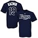 Tampa Bay Rays Apparel: Majestic Tampa Bay Rays #19 Scott Kazmir Navy Blue Player T-shirt
