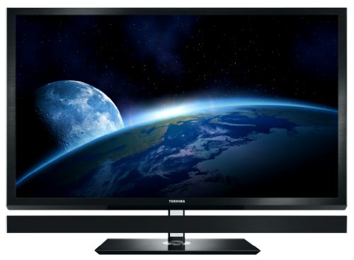 Toshiba Cevo 55ZL1G 140 cm (55 Zoll) 3D LED-Backlight-Fernseher, Energieeffizienzklasse C (Full-HD, 200Hz, DVB-T/-C/-S,  CI+) schwarz