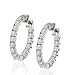 1.70 Ct. TW Round Diamond Inside/Outside Hoop Huggie Earrings in 14 kt White Gold