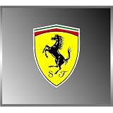 2 Ferrari Emblem Vinyl Decal Bumper Sticker 2 X 3 
