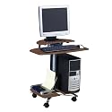 Mobile Computer Table Medium Cherry