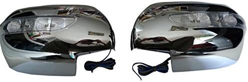 Y2K HHCI027 Chrome Mirror Cover With LED Signal Lights For Toyota Prado Land Cruiser Fj120