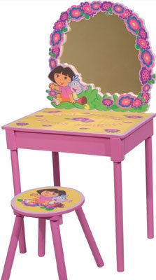 Kitchen: Nick Jr kids furniture   Dora & Boots Vanity and Stool set