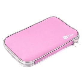 DURAGADGET 7 to 10 inch Pink Water resistant portable DVD carry case / bag / sleeve for Sony DVPFX730L, DVPFX730P, DVPFX730W, DVPFX720L, DVPFX720P, DVPFX720W, Sony MV-700HR, FX720 / DVP-FX720 , DVP-PR30 ,DVPFX730R, DVPFX730, DVP-FX740DT , DVP-FX875 , DVP-FX930 , Sony DVP-FX875B ,