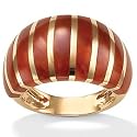 Red Jade 14k Gold Ring