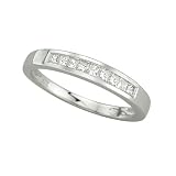 14K White Gold 1/4 ct. Princess Cut Diamond Wedding Band