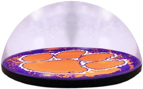 NCAA Clemson University logo in 2" crystal Magnetized paperweight with Colored Window Gift Box
