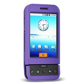 New Solid Purple Color Rubberized Design Google G1 Android Dream Cell Phone Case