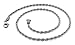 Stainless Steel Rope Chain Necklace 2.4MM (16