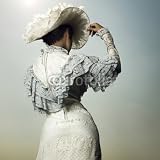Wallmonkeys Peel and Stick Wall Decals - Woman in Vintage Dress - Removable Graphic