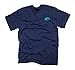 Costa Men's Classic Short Sleeve Tee, Navy/Lemon, Medium