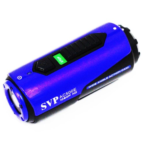 SVP AC500E the Cool and Stylish looking High performance Waterproof Audio Video Camera Camcorder- LED Display Allow you to attach to any type of helmet, motorcycle, ski, skydive, surf etc. This come with BOARD KIT.GET IT AND HAVE FUN WITH IT!!!