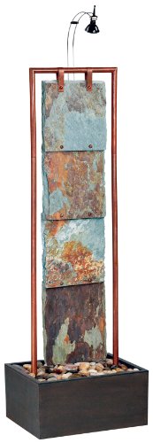 Kenroy Home #50151COP Montpelier Indoor Floor Fountain in Natural Slate with Copper Finish On Sale