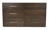 Offspring York 6 Drawer Double Dresser, Cocoa