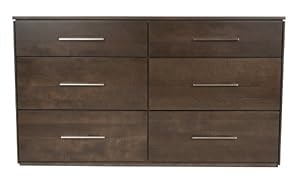 Offspring York 6 Drawer Double Dresser, Cocoa