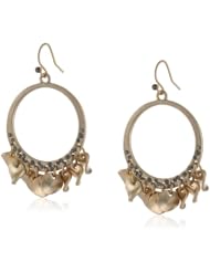 Kenneth Cole New York "Woven" Oval and Sculptural Disc Hoop Earrings