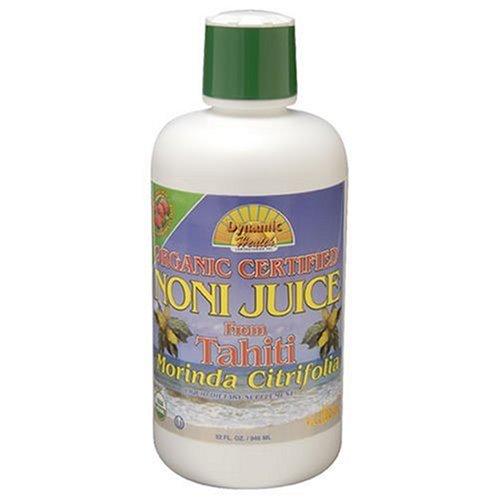 Dynamic Health Liquid Dietary Supplement, Noni Juice, Raspberry, 32 Ounces (Pack of 2)