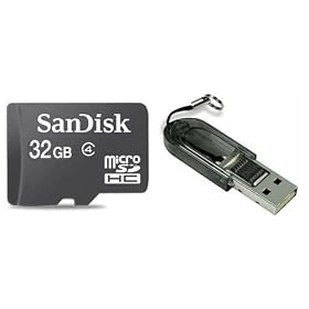 Sandisk 32GB MicroSDHC Class 4  Memory Card &amp; MicroSDHC Card Reader (Bulk): Electronics