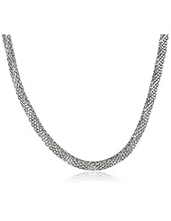 Sterling Silver Italian Popcorn Necklace, 17.5"
