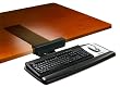 3M Knob-Adjust Keyboard Tray with Standard Platform, 17 Inch Track, Tool-Free Installation (AKT65LE)