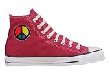Converse Chuck Taylor All Star Hi Top Custom with Multi Colored Peace Sign