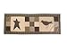 VHC Brands Kettle Grove Runner Crow and Star 13x36 Primitive Country Patchwork Kitchen Tabletop Design, Country Black and Creme