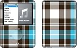 Turquoise Plaid Design Protective Decal Skin Sticker for Apple iPod nano 3G (3rd Generation) 4GB/ 8GB Player