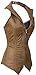 Charmian Women's Steampunk Rock Retro Halter Spiral Steel Boned Vest Corset Top
