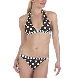 Xhilaration Dot Swimwear with Blue Hardware - Brown/ White