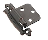 Amerock BP7329-ORB Variable Overlay Face Mount Self Closing Hinge, Oil Rubbed Bronze, 2-Pack