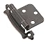 Amerock BP7329-ORB Variable Overlay Face Mount Self Closing Hinge, Oil Rubbed Bronze, 2-Pack