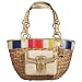 AUTHENTIC COACH LEGACY NOVELTY STRIPE STRAW LARGE SHOPPING BEACH CRUISE TOTE 10749