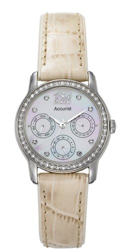 Accurist Ladies Stone Set Bezel Watch with Interchangeable Straps - LS180P