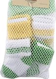 6-Pack Newborn Socks in Reusable Washbag in Green