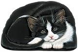 Black & White Tuxedo Cat Ktty Kitten Sitten Kitten Paperweight