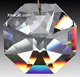 Swarovski 8115-50mm Lily Octagon Crystal Prism SunCatcher with Etched Logo