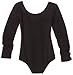 Danskin Big Girls' Long Sleeve Leotard, Black, Medium (8-10)