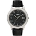 Timex Mens Classic INDIGLO® Black Leather Strap Watch #T2M111