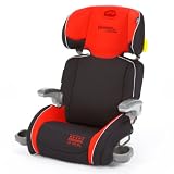 The First Years Compass B505 Adjustable Booster Car Seat, Elegance Black/Red