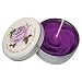 Purple rose tin candle