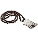 Brown Colored Wood Necklace with Metal Plated Jesus Pendant - 33'' Necklace - 2 x 3.25'' Pendant