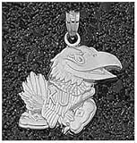 Logo Art Kansas Jayhawks Sterling Silver Team Logo 3/4 Pendant