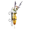 Fleur-de-Lis Sconce Vase - Amber