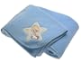 Precious Moments Applique Patch Fleece Blanket - Blue