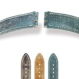 HIRSCH Daytona M, Calf Leather, 80 Blue, 17 mm, for Swatch Gents