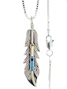 Beautiful! Sterling-silver Genuine Navajo Feather pendant-necklaces