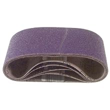 3M 81433 4-Inch x 24-Inch Purple Regalite Resin Bond 120 Grit Cloth Sanding Belt - 5 Pack