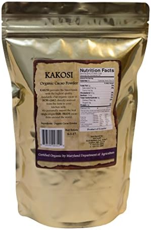 KAKOSI Organic Cacao Powder 16oz Bagged